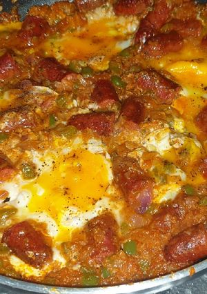 صورة لوصفة عجة النقانق وجبة سريعة