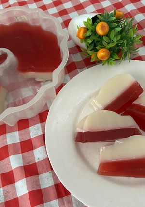 Foto resep Puding Merah Putih