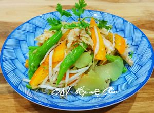 Hình của món Rau củ thập cẩm xào tôm.