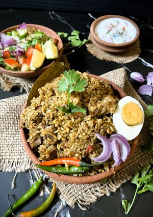 A picture of Mutton Donne Biryani (Karnataka Cuisine).