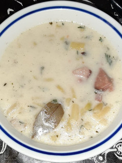 Zöldbableves főtt-füstölt sertés combbal recept fotója