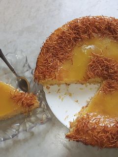صورة لوصفة بسبوسة بكريمة الليمون تهبل