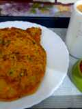 Leftover dal & rice pancake