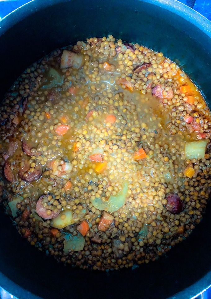 Una foto de Lentejas con chorizo
