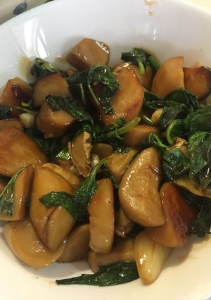 三杯杏鮑菇 Three Cups King Oyster Mushrooms 的食譜成品照片