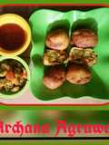 Bread Roll stuffed Potato Green Peas veg