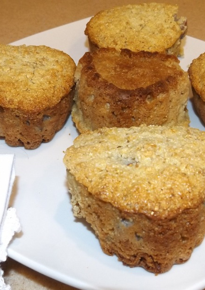 Una foto de Bizcochuelitos de Avena y Maiz con corazon de manzana