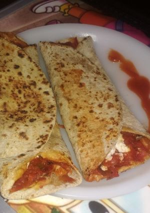 A picture of Veggies wrap.