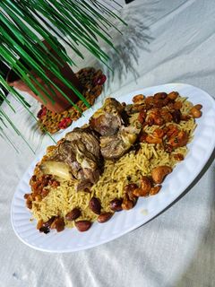صورة لوصفة كبسة اللحم مع الأرز 😋