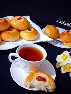عکسی از دستور شیرینی دانمارکی نارگیلی