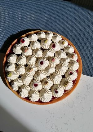 Une photo de Tarte pistaches /fruits rouges