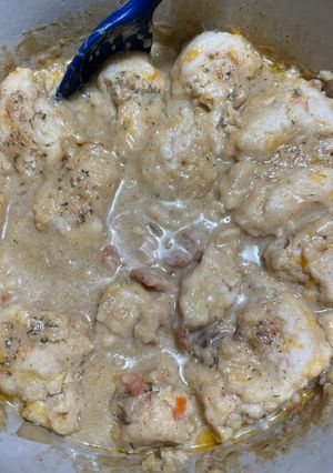 A picture of Non traditional Chicken and Dumplings.