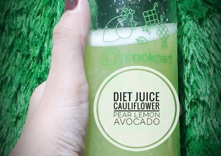 Bagaimana Menyiapkan Diet juice cauliflower pear lemon avocado yang Enak