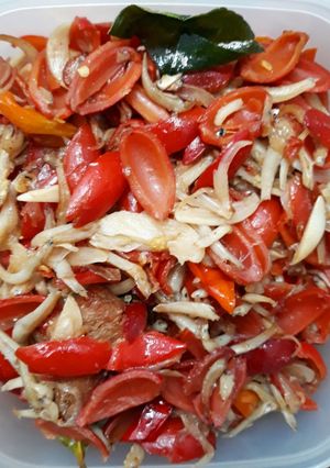 Foto resep Tumis Kulit Melinjo Teri