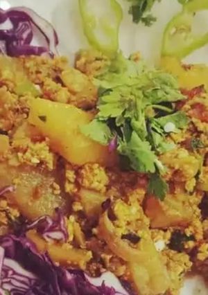 A picture of Anday alu ki bhujia.