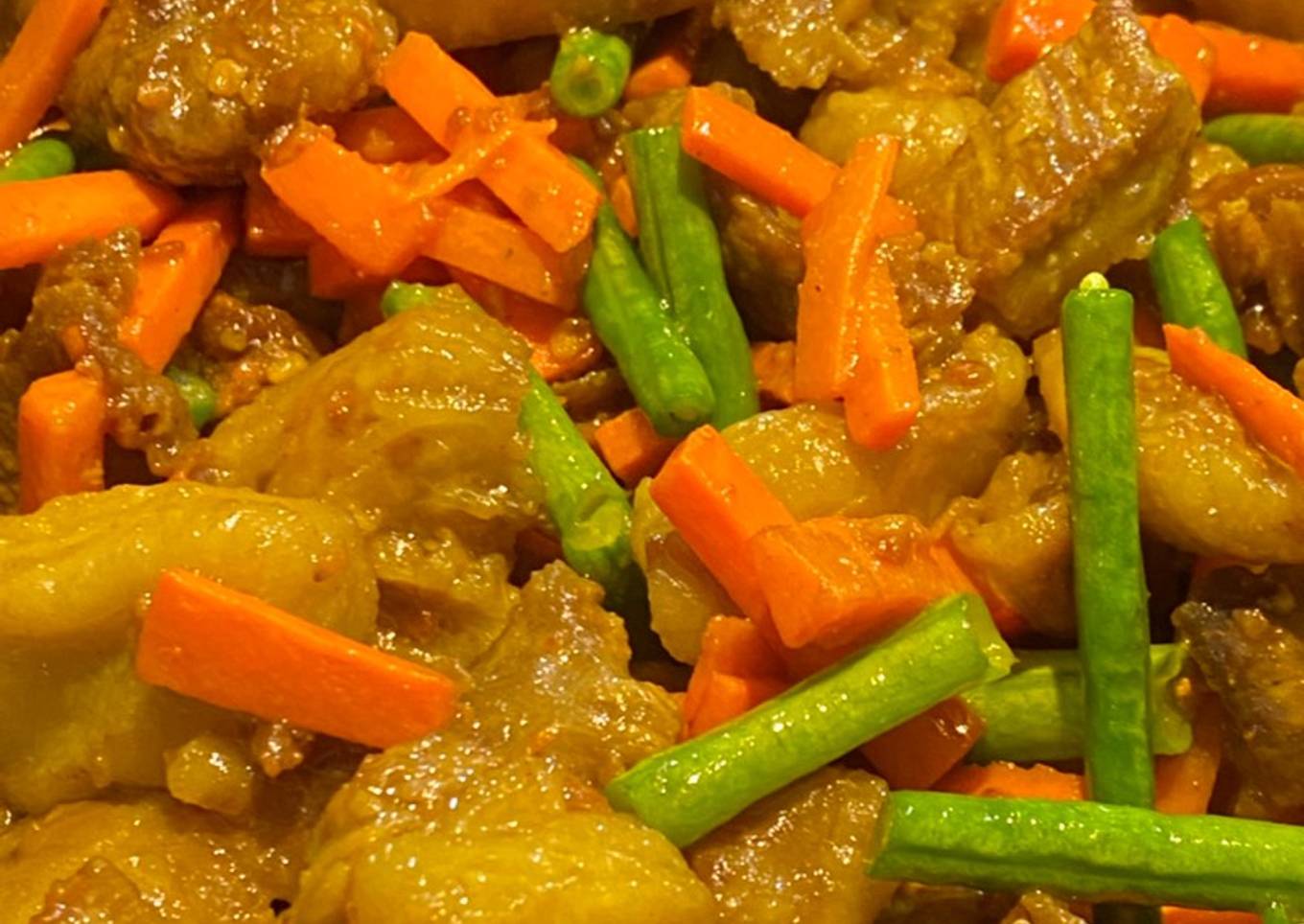 Daging Soup Meat Goreng Kunyit