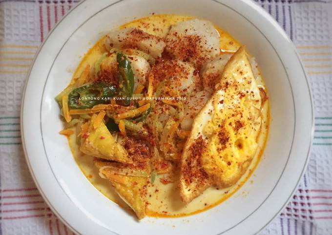 Cara Bikin Lontong Kari Kuah Susu Rumahan