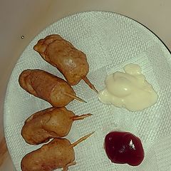 A picture of Corn dogs.