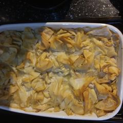 A picture of Chicken, Leek & Bacon Filo Pie.