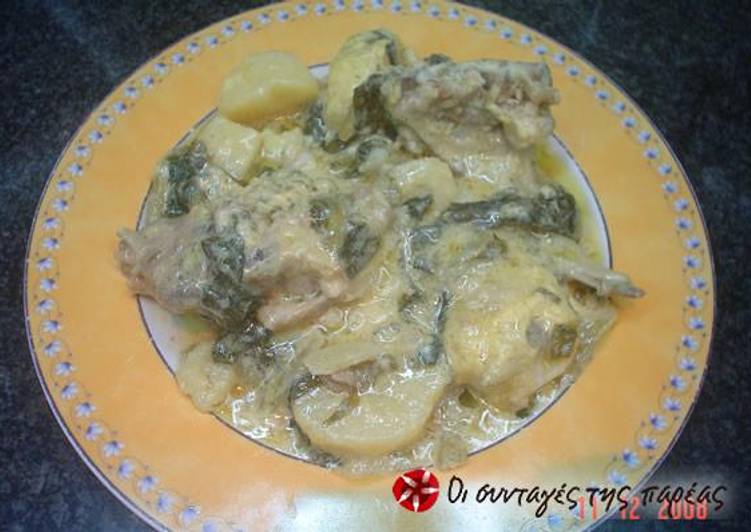 Recipe of Ultimate Lamb fricassee with egg-lemon sauce