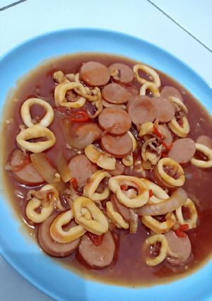 Foto resep Cumi Sosis Asam Manis