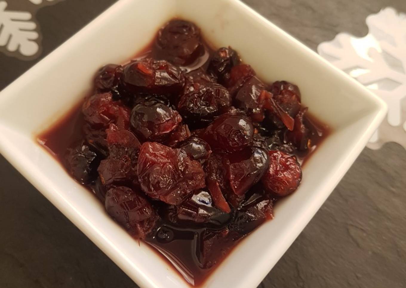 Salsa de arándanos casera