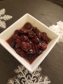 Una foto de Salsa de arándanos casera