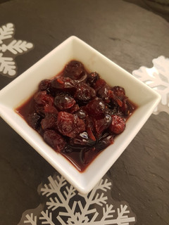 Una foto de Salsa de arándanos casera