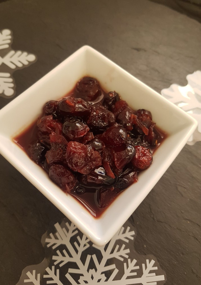 Una foto de Salsa de arándanos casera