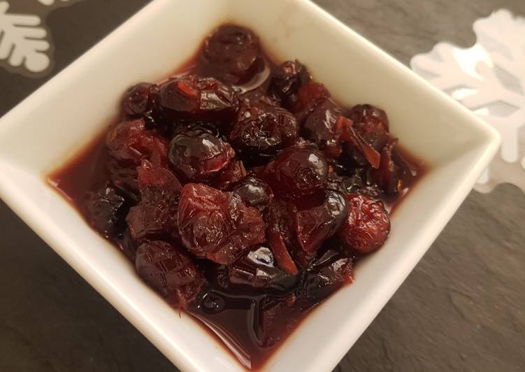 Salsa de arándanos casera