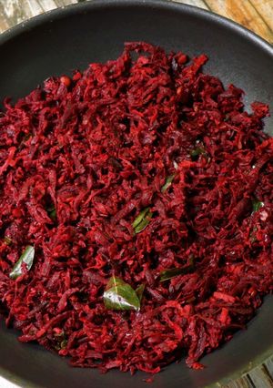 A picture of Beetroot Stir Fry Karnataka Style.