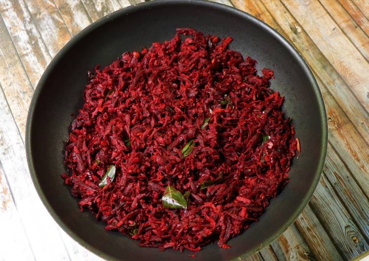 Recipe of Speedy Beetroot Stir Fry Karnataka Style