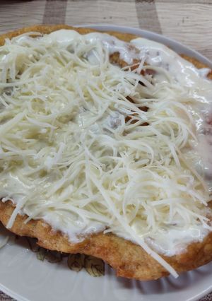 Lángos graham liszttel recept fotója