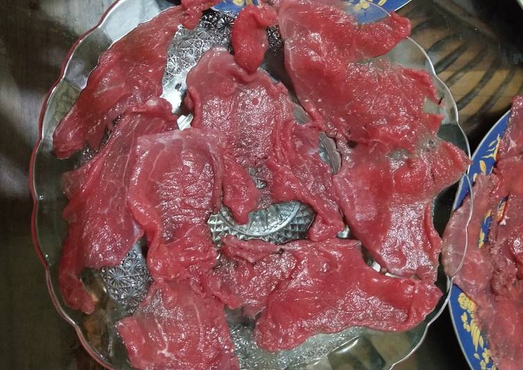 Sliced Beef, persiapan dan marinasi simpel