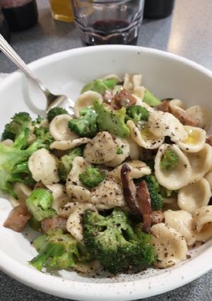 A picture of Orechiette - straying from the original recipe.