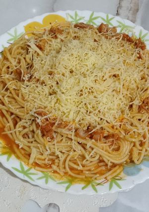 صورة لوصفة 🍝 سباغيتي بالطون والفرماج رابي 🍝