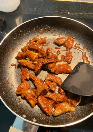 Hình của món Thịt bò sốt teriyaki cho người giảm cân.