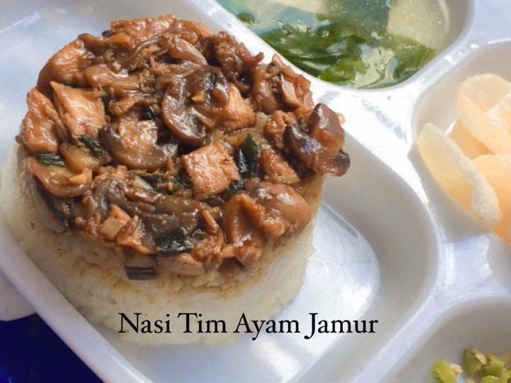 Anti Ribet, Buat Nasi tim ayam jamur Menu Enak