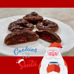 A picture of Chocolate-Covered Cherry Cookies 🍫 🍒.