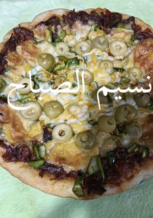 صورة لوصفة #المريول_السوبر بيتزا اللحم