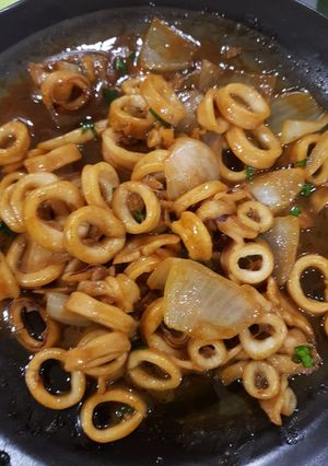 Foto resep Cumi in oyster and butter sauce