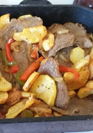 Una foto de Bifes a la criolla