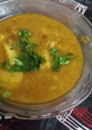 A picture of Aloo Kale Chane ki Sabzi (Potato and Black Chickpea Curry).