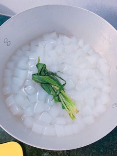 Hình của món Thạch dừa lá dứa.