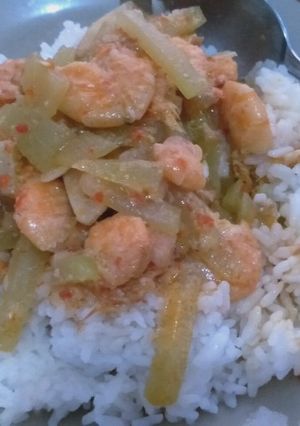 Foto resep Lodeh labu siam udang