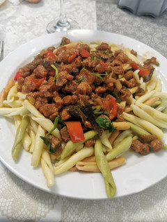 Una foto de 353. Salsa vegana de verduras, tomate y soja texturizada especial pasta