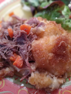A picture of Parmentier de canard confit.