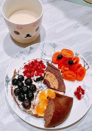 水果優格貝果 的食譜成品照片