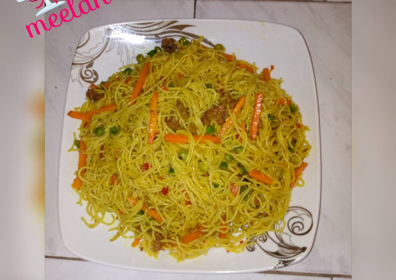 Fried spaghetti