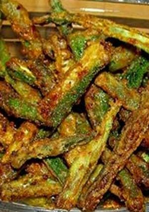 A picture of Bhindi Chaat.